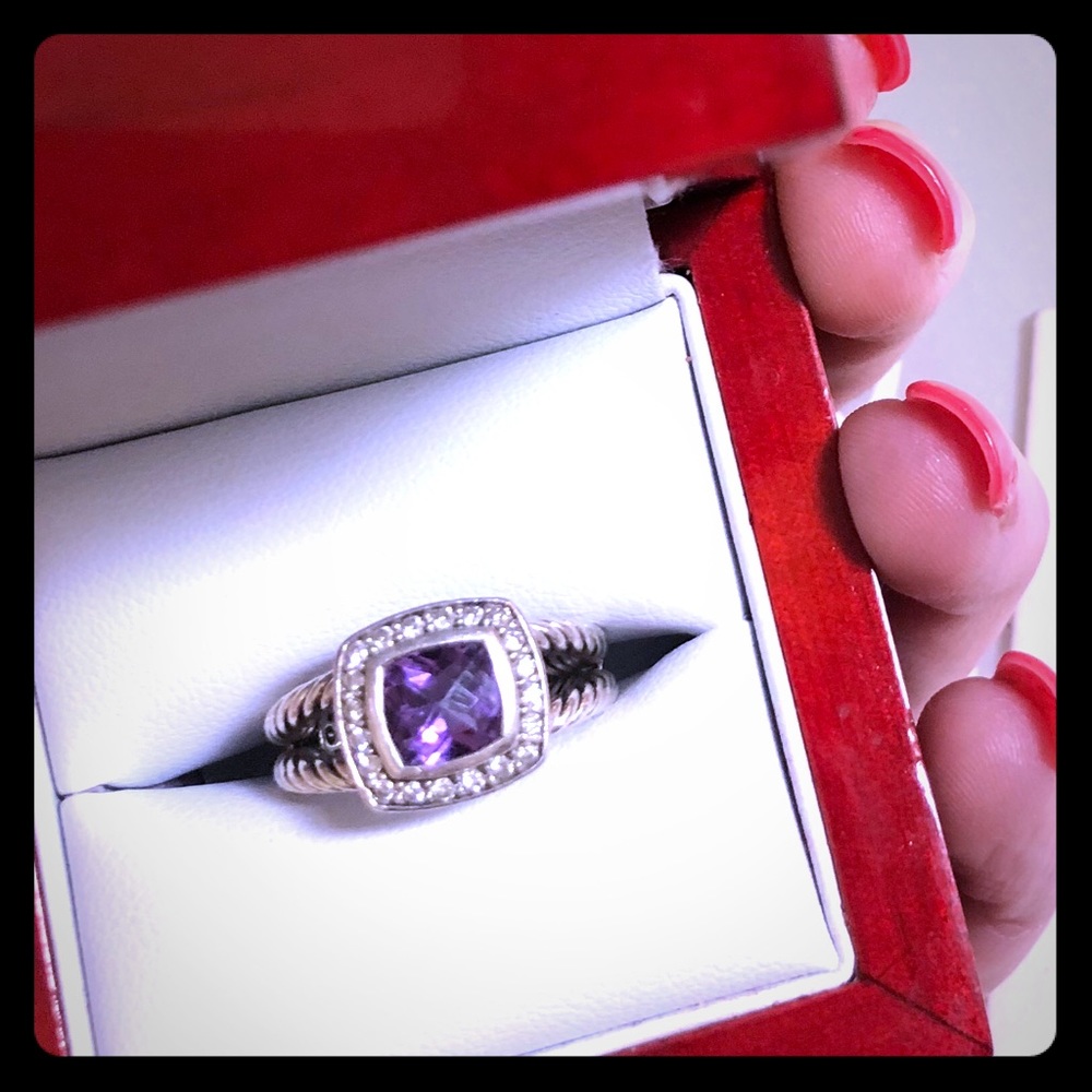SOLD- David Yurman Petite Albion Ring -Amethyst